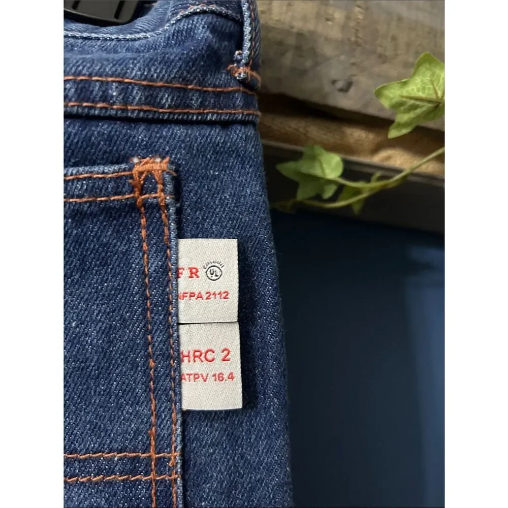 Men's Straight Leg Blue PIP Men’s AR/FR Jeans - 100% Cotton 32/32 NWOT
